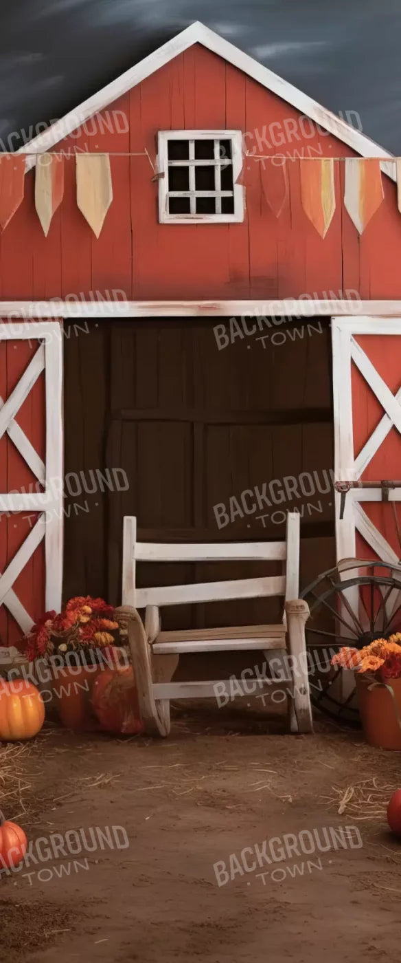 Cutesy Autumn Barn 5’X12’ Ultracloth For Westcott X-Drop (60 X 144 Inch) Backdrop