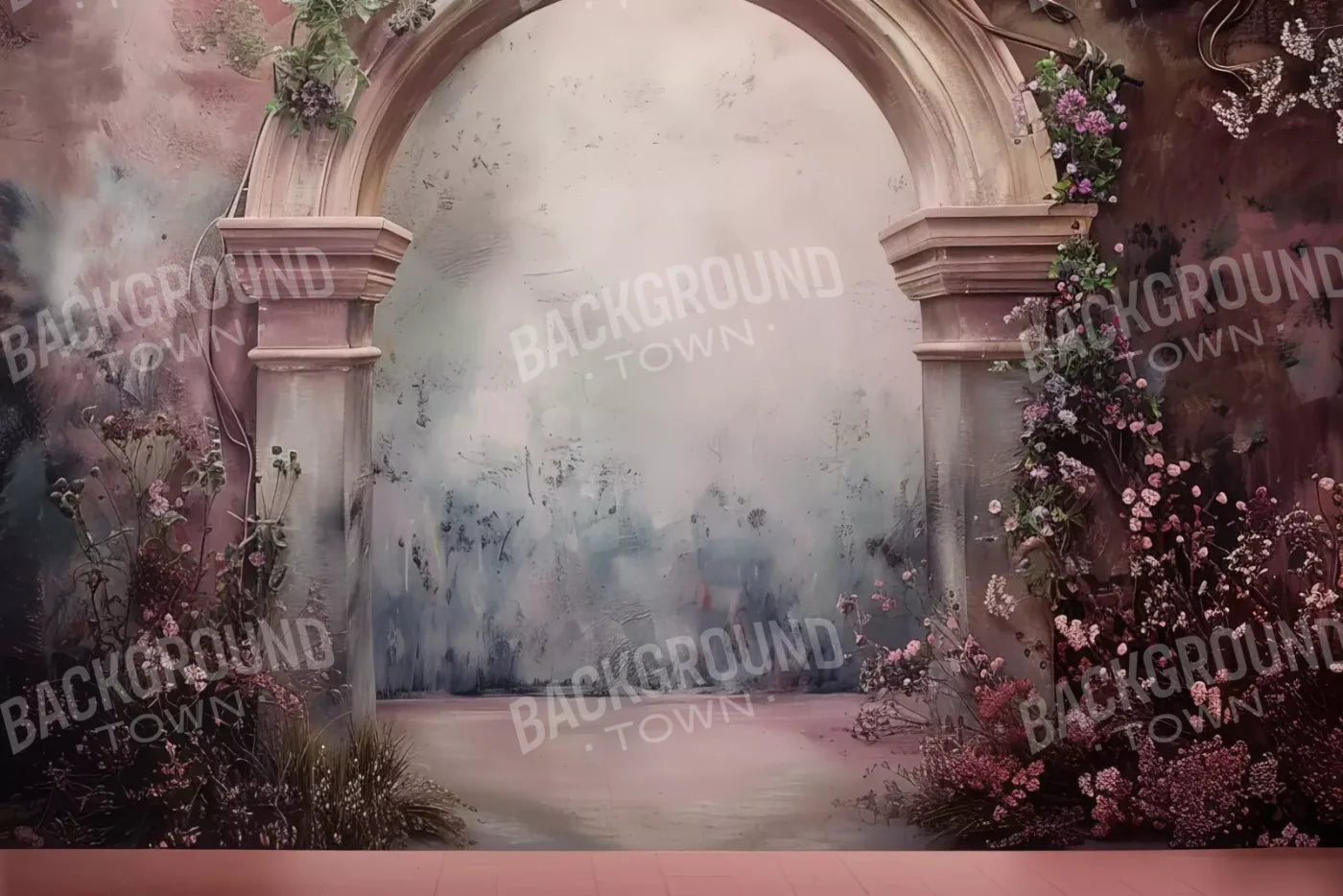 Dahlia Pink Arch 12’X8’ Ultracloth (144 X 96 Inch) Backdrop