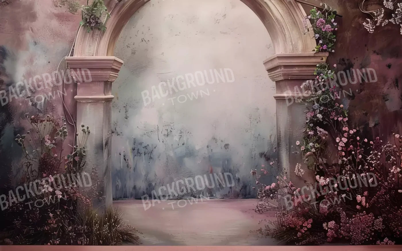 Dahlia Pink Arch 8’X5’ Ultracloth (96 X 60 Inch) Backdrop