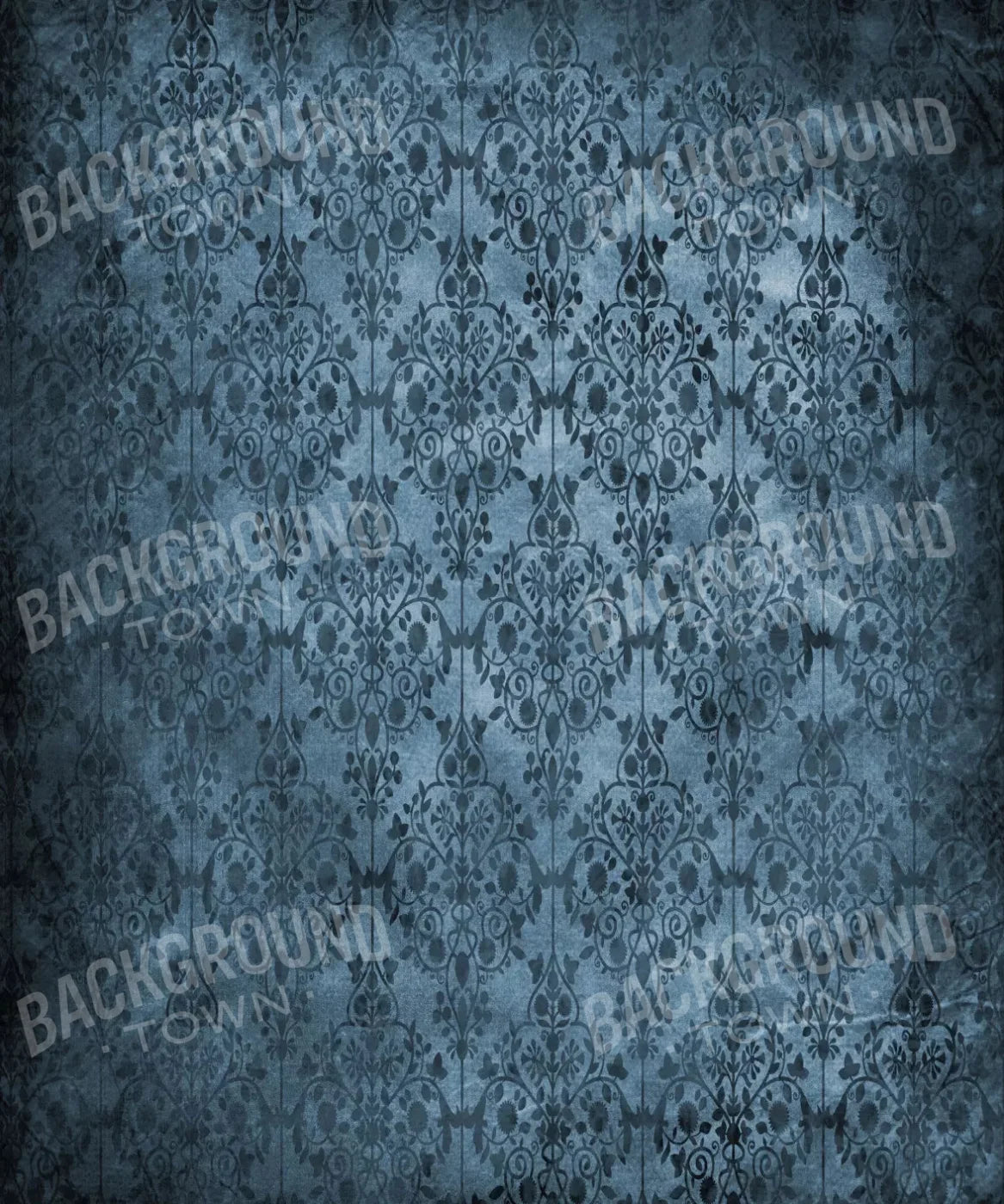 Blue Damask Backdrop for Photography