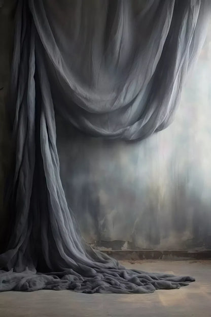 Chiffon Elegance Dark Charcoal 5X8 Ultracloth ( 60 X 96 Inch ) Backdrop