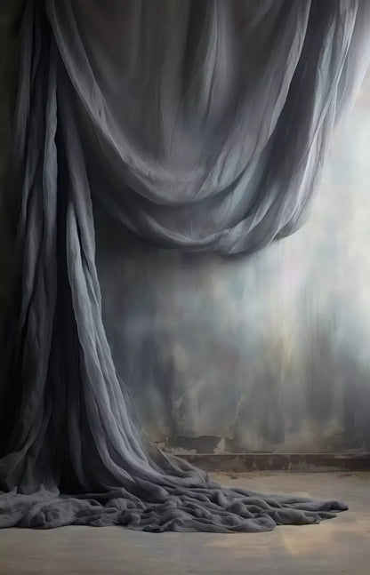 Chiffon Elegance Dark Charcoal 8X12 Ultracloth ( 96 X 144 Inch ) Backdrop