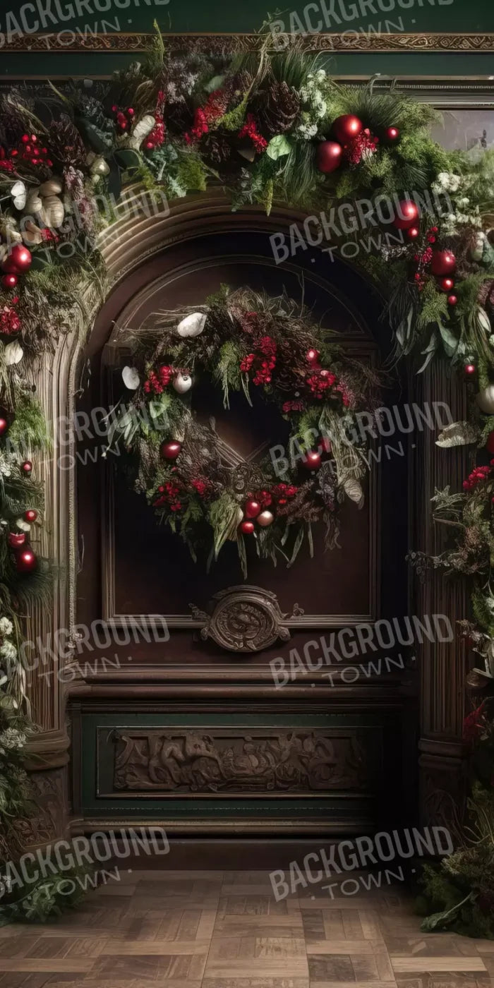 Dark Christmas Arch 10’X20’ Ultracloth (120 X 240 Inch) Backdrop