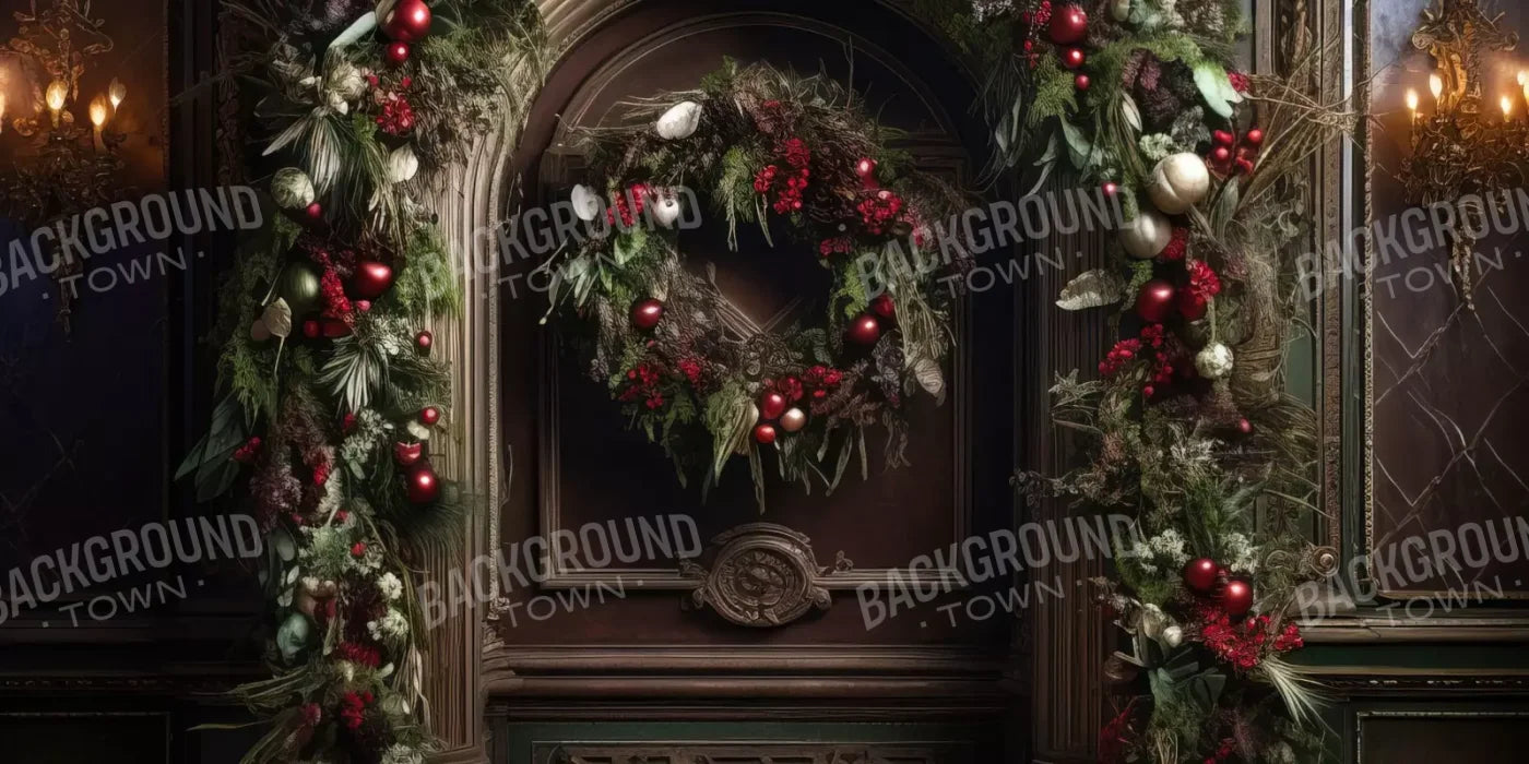 Dark Christmas Arch 16’X8’ Ultracloth (192 X 96 Inch) Backdrop