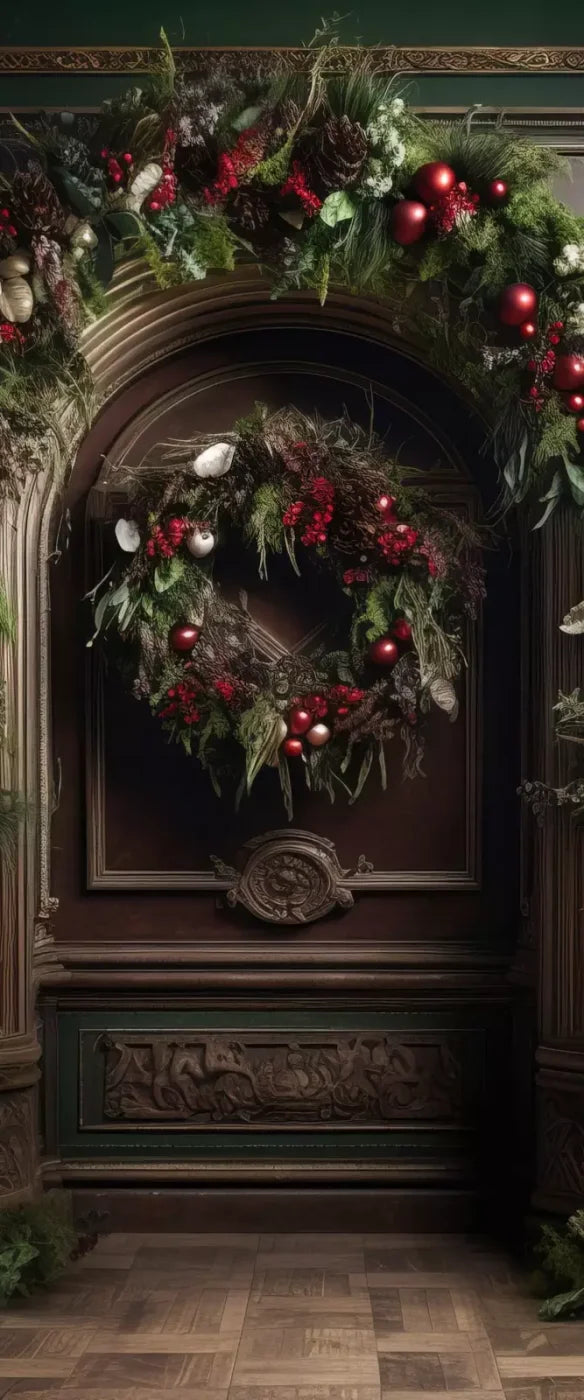 Dark Christmas Arch 5’X12’ Ultracloth For Westcott X-Drop (60 X 144 Inch) Backdrop