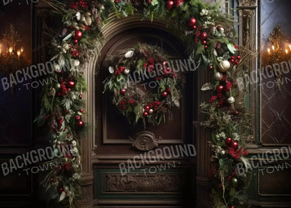 Dark Christmas Arch 7’X5’ Ultracloth (84 X 60 Inch) Backdrop