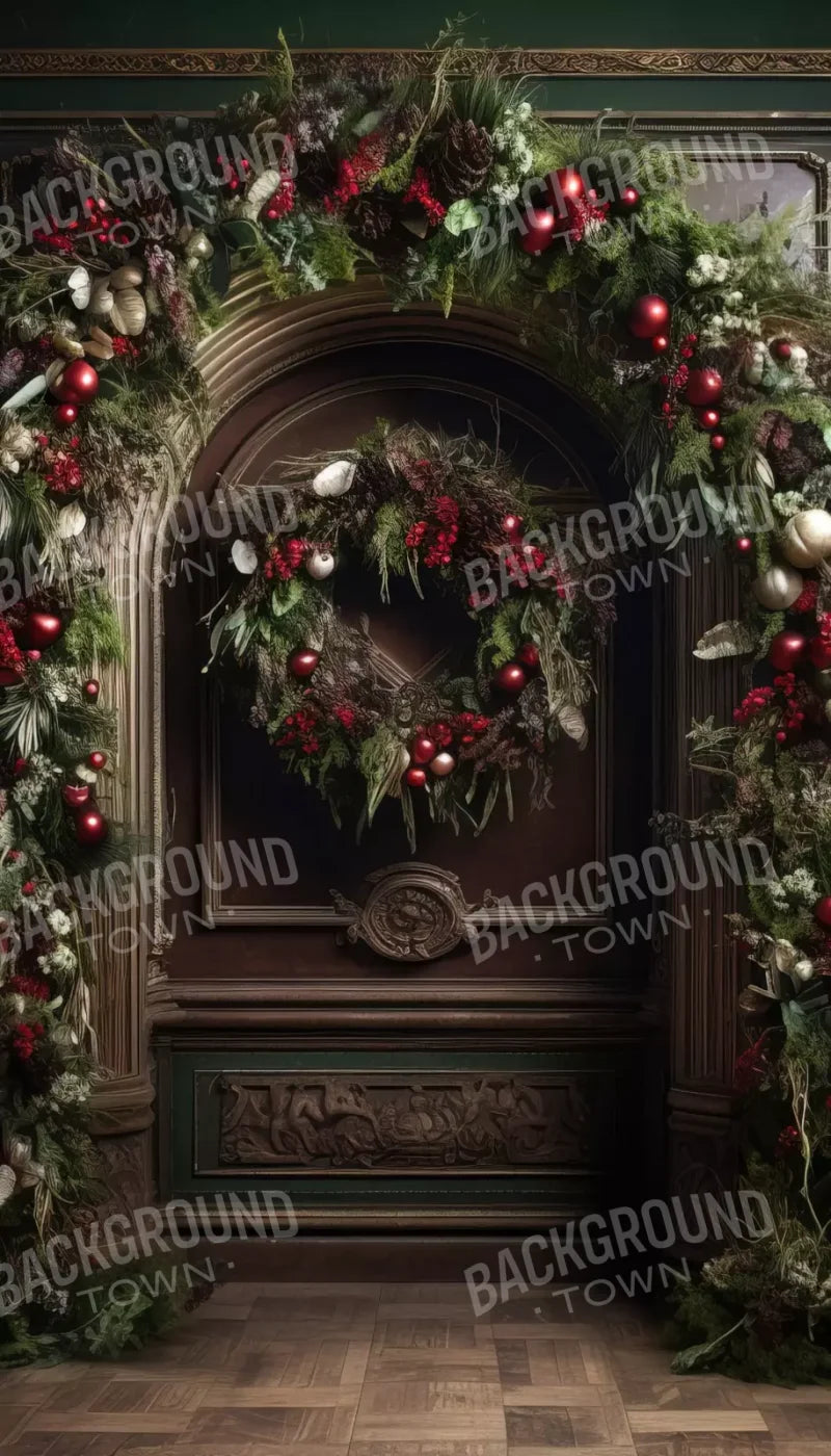 Dark Christmas Arch 8’X14’ Ultracloth (96 X 168 Inch) Backdrop