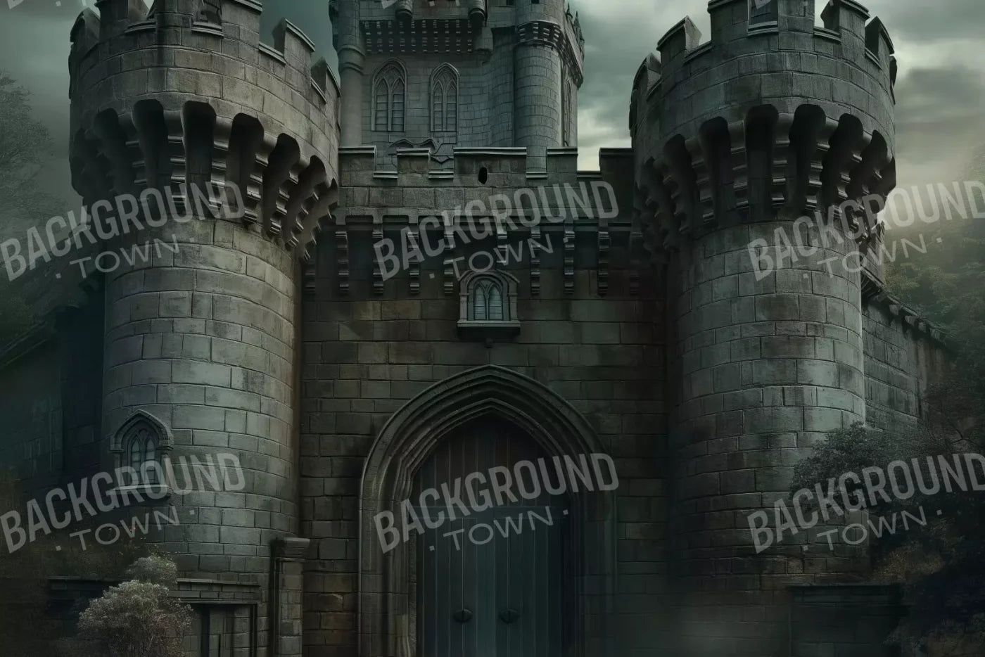 Dark Fairytale Castle 12’X8’ Ultracloth (144 X 96 Inch) Backdrop