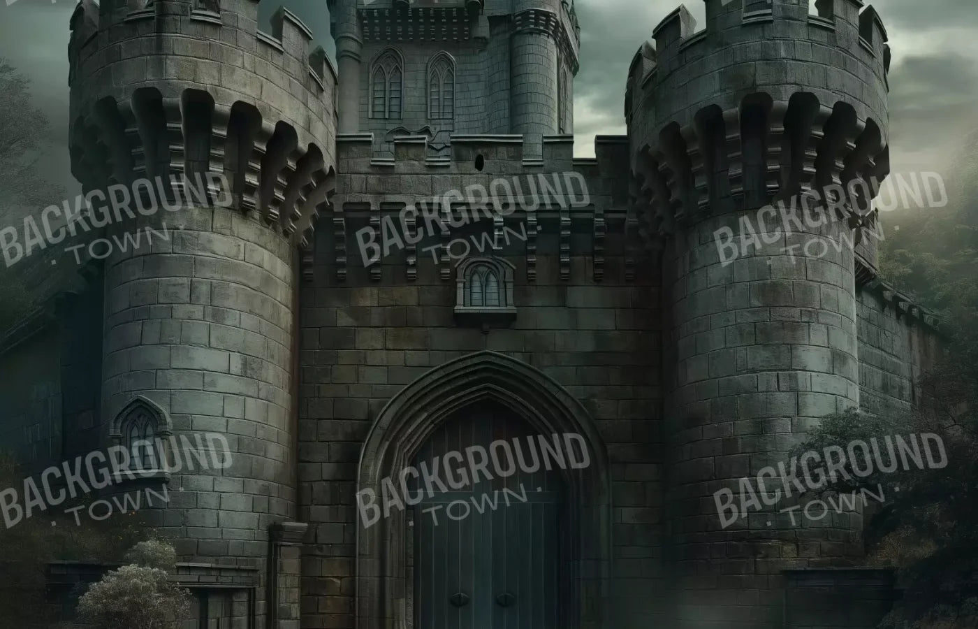 Dark Fairytale Castle 14’X9’ Ultracloth (168 X 108 Inch) Backdrop