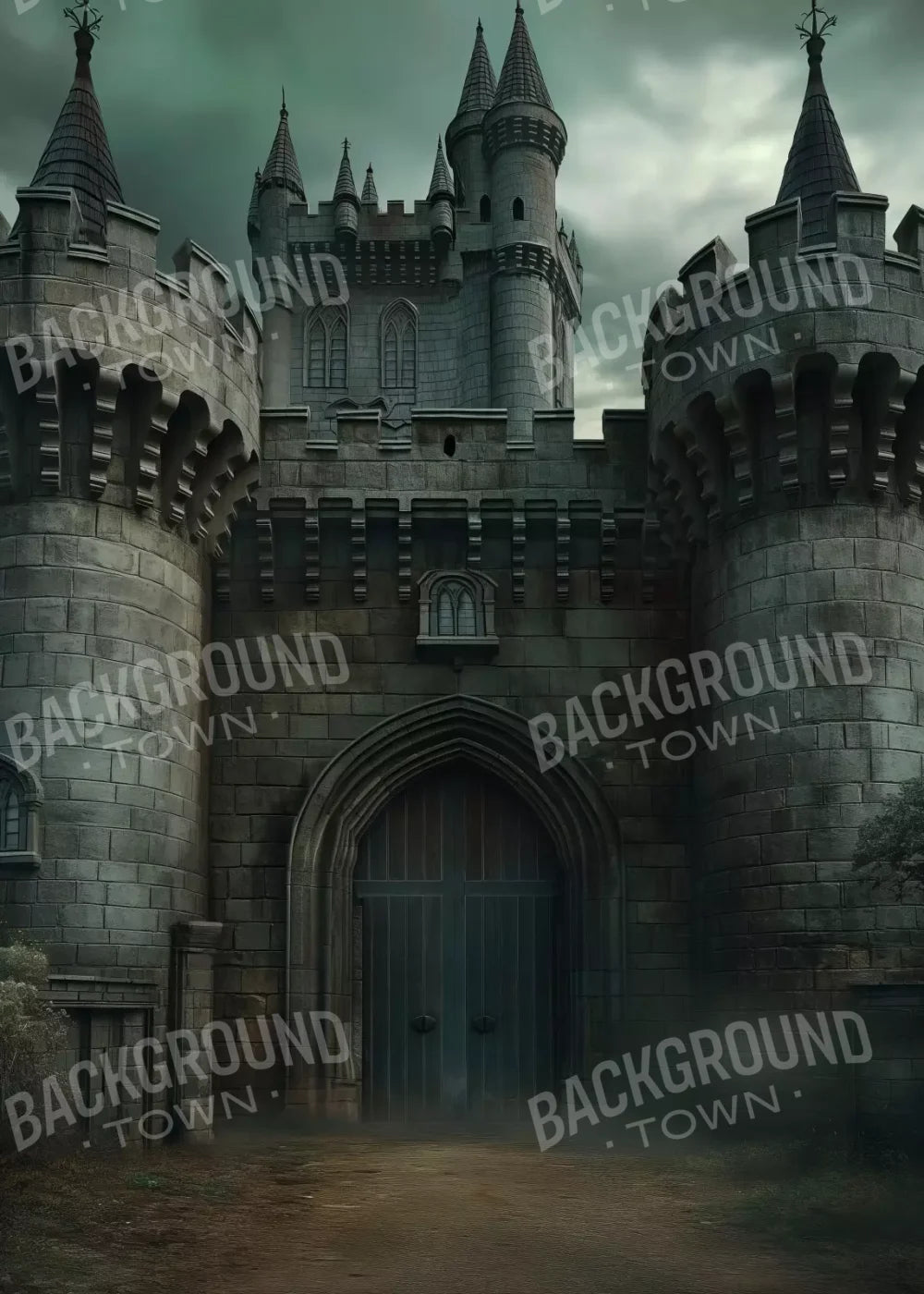 Dark Fairytale Castle 5’X7’ Ultracloth (60 X 84 Inch) Backdrop