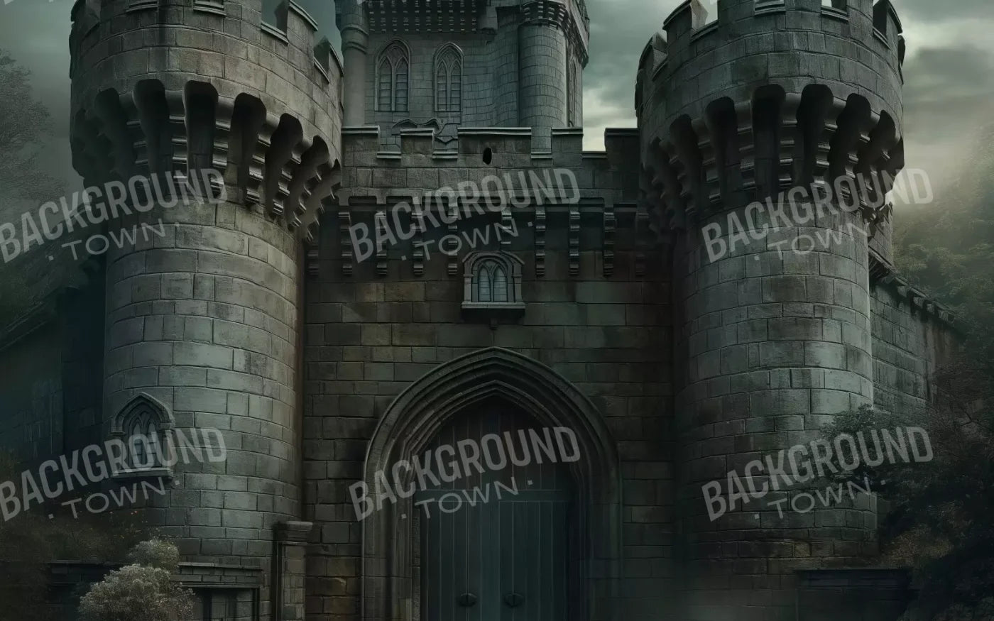 Dark Fairytale Castle 8’X5’ Ultracloth (96 X 60 Inch) Backdrop