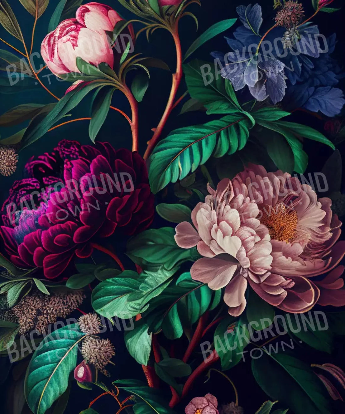 Multi-Color Floral Backdrop for Photography