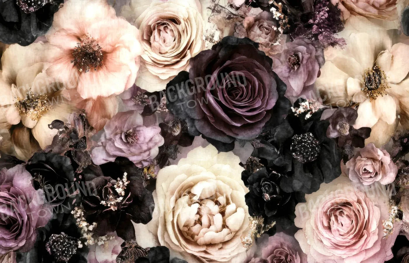 Dark Florals 14’x9’ UltraCloth (168 x 108 inch) Backdrop