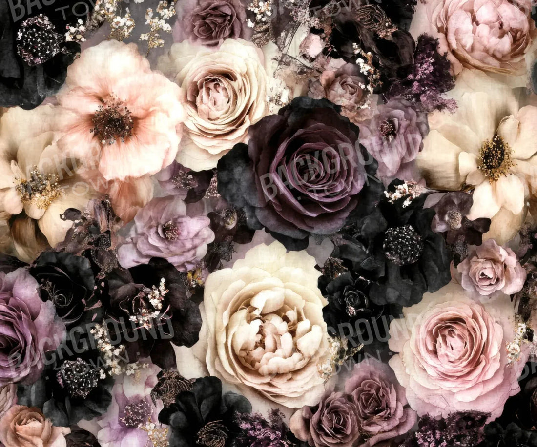 Purple Floral Backdrop for Photography