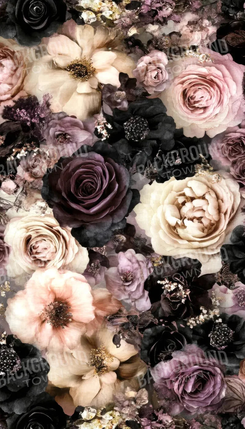 Dark Florals Sweep 8’x14’ UltraCloth for Westcott X-Drop Pro (96 x 168 inch) Backdrop