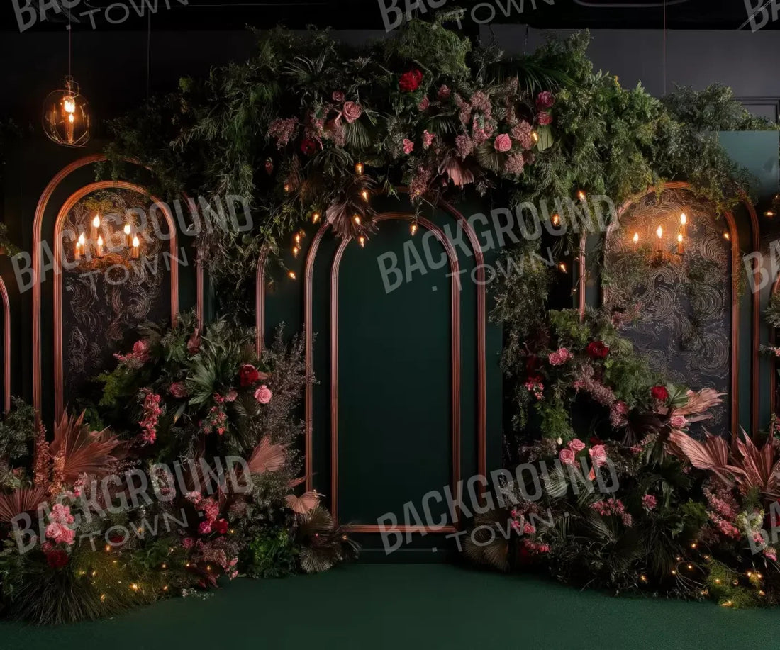 Dark Gothic Wedding Arch Ii 5’X4’2 Fleece (60 X 50 Inch) Backdrop
