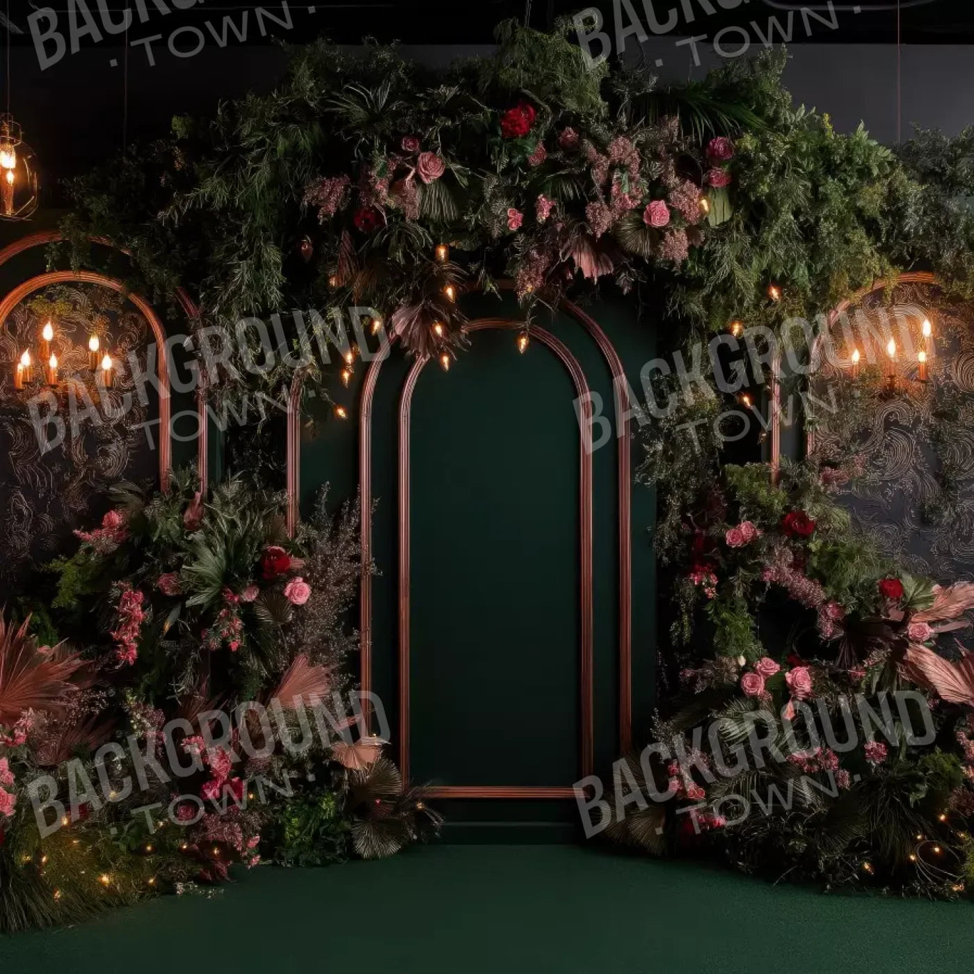 Dark Gothic Wedding Arch Ii 8’X8’ Fleece (96 X Inch) Backdrop