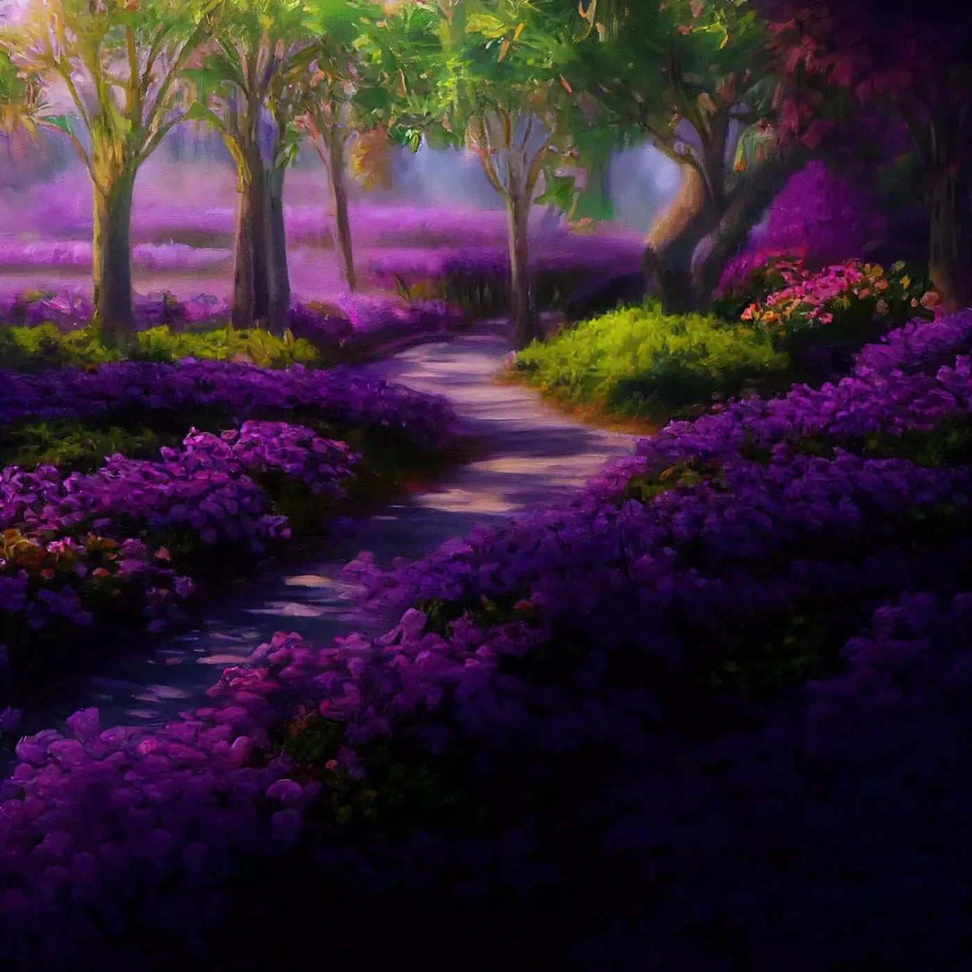Lavendar Fields 10X10 Ultracloth ( 120 X Inch ) Backdrop