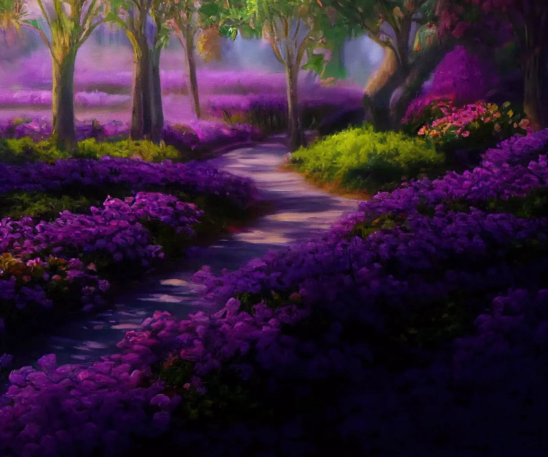 Lavendar Fields 5X42 Fleece ( 60 X 50 Inch ) Backdrop