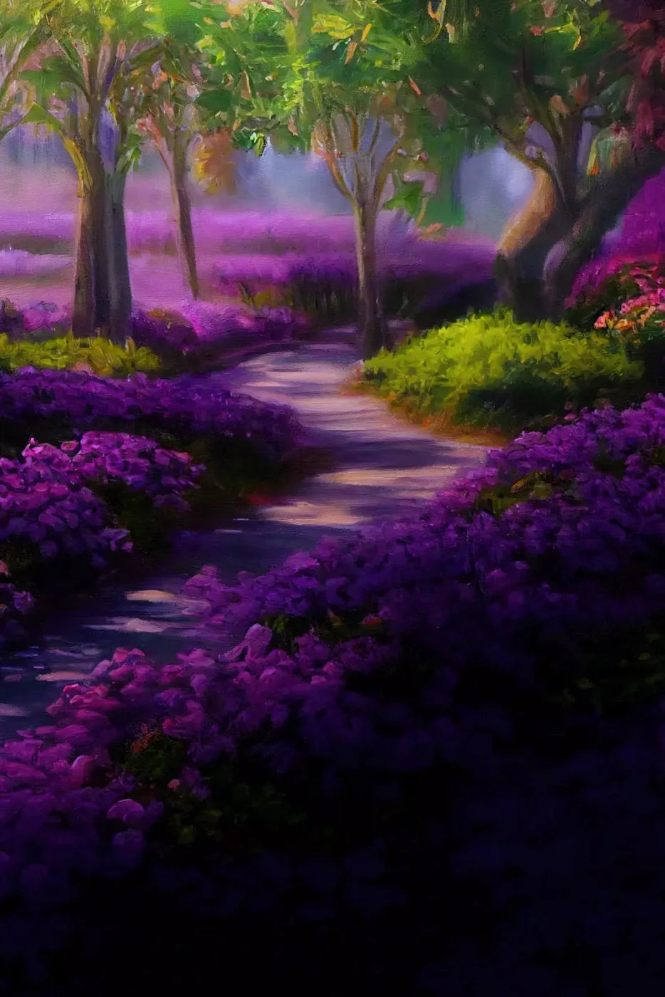 Lavendar Fields 5X8 Ultracloth ( 60 X 96 Inch ) Backdrop