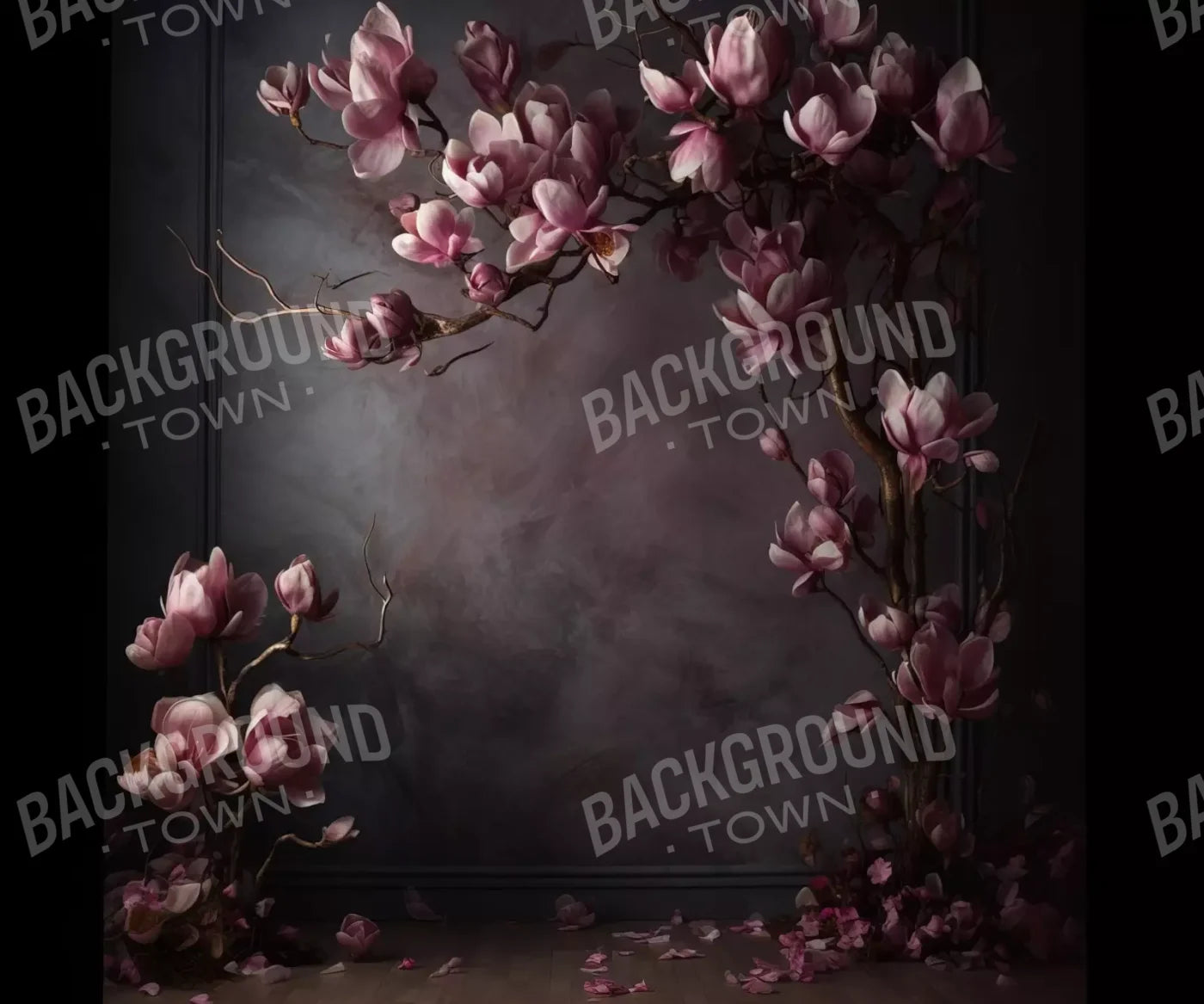 Dark Magnolia Branch 12’X10’ Ultracloth (144 X 120 Inch) Backdrop