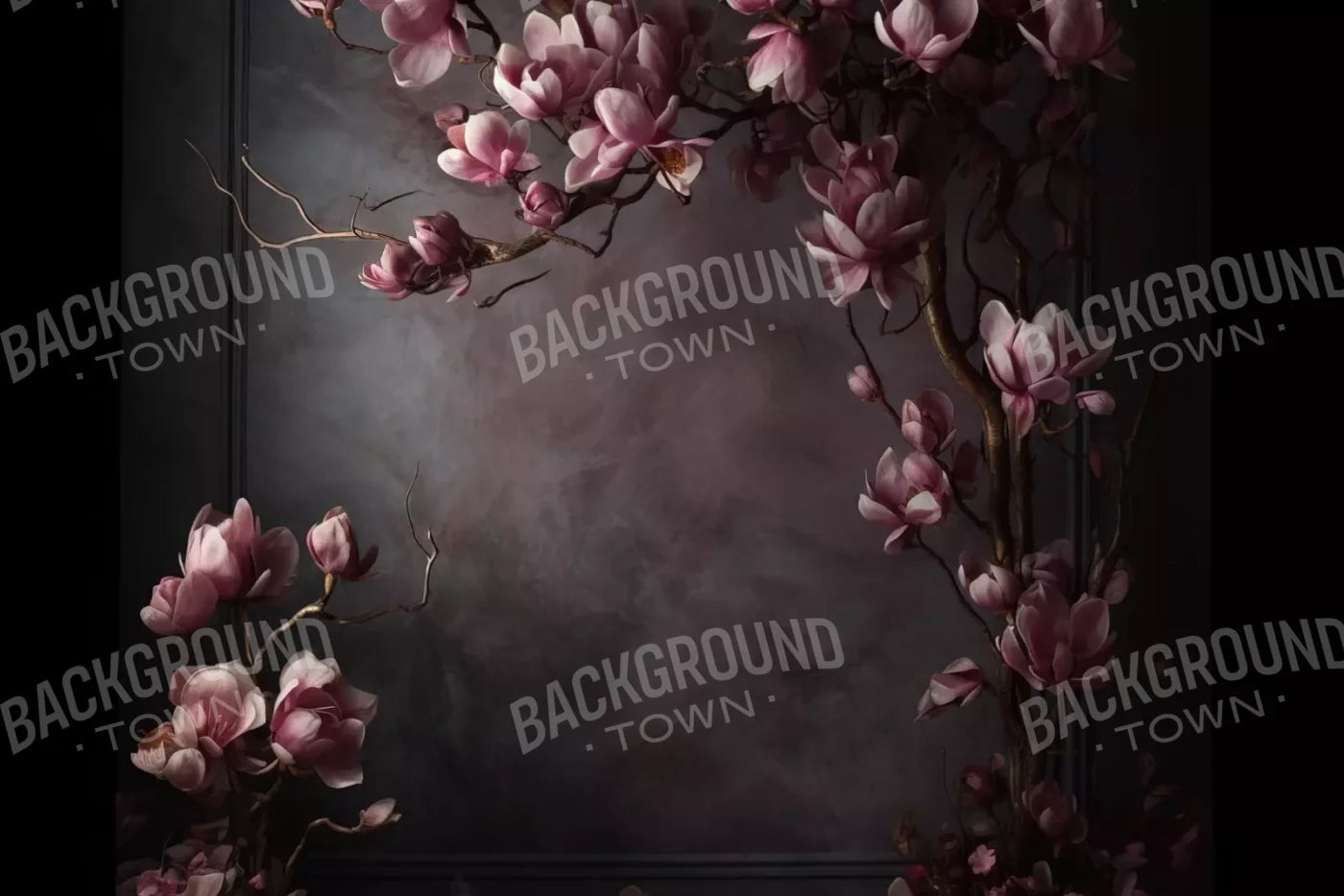 Dark Magnolia Branch 12’X8’ Ultracloth (144 X 96 Inch) Backdrop