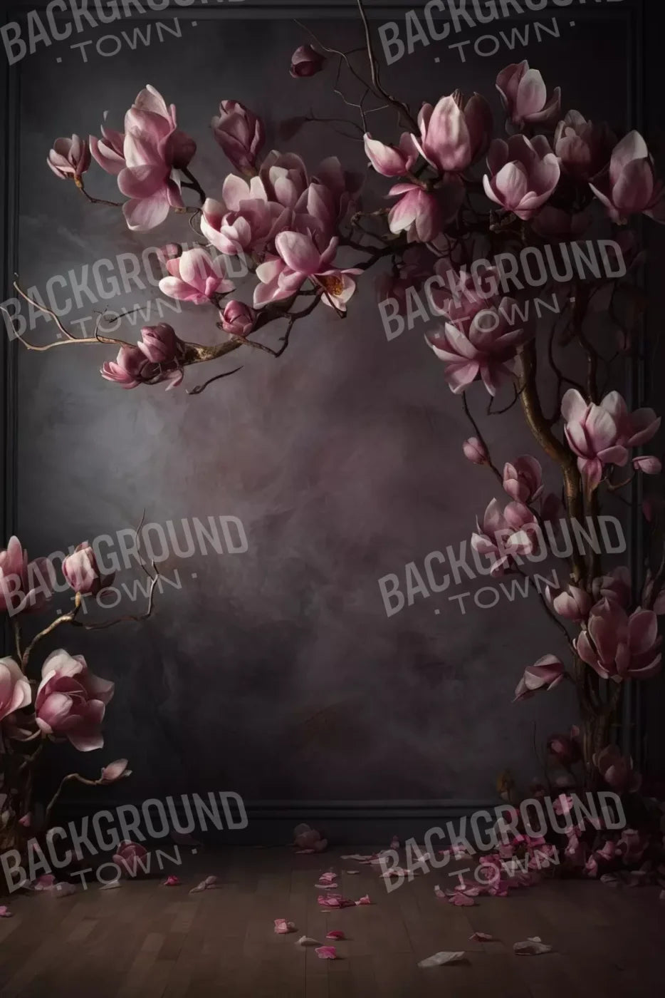 Dark Magnolia Branch 8’X12’ Ultracloth (96 X 144 Inch) Backdrop