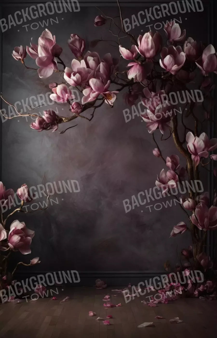 Dark Magnolia Branch 9’X14’ Ultracloth (108 X 168 Inch) Backdrop