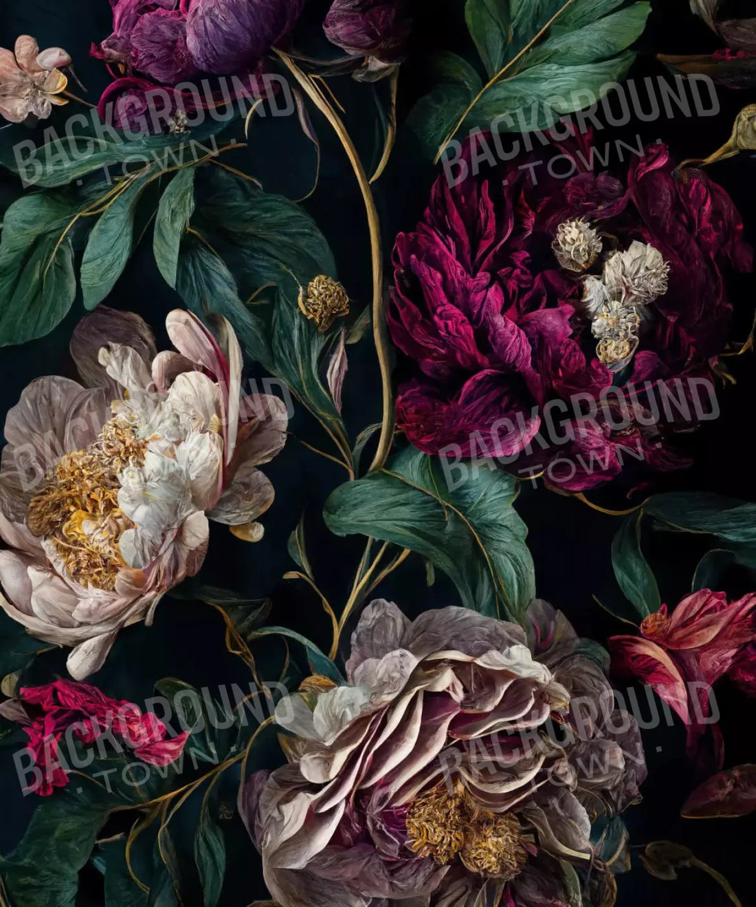 Multi-Color Floral Backdrop for Photography