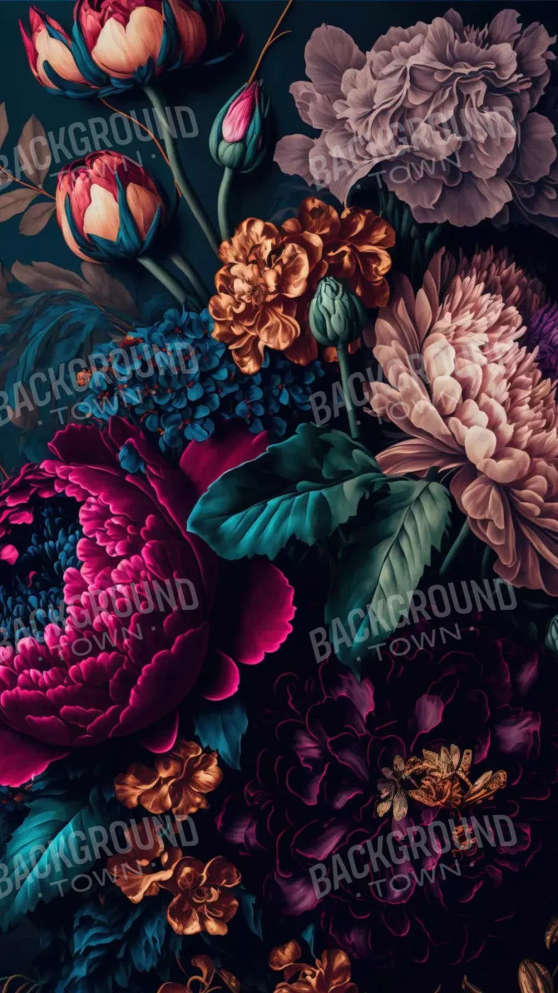 Deep Dark Peony 8X14 Ultracloth ( 96 X 168 Inch ) Backdrop