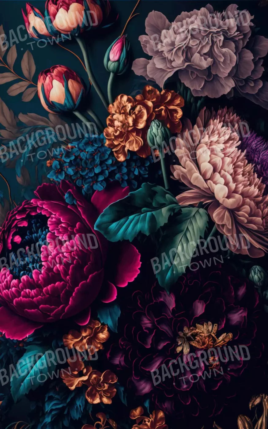 Deep Dark Peony 9X14 Ultracloth ( 108 X 168 Inch ) Backdrop
