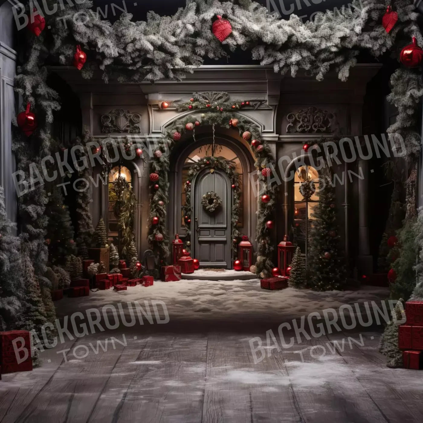 Deep Sage Christmas Iii 10’X10’ Ultracloth (120 X Inch) Backdrop