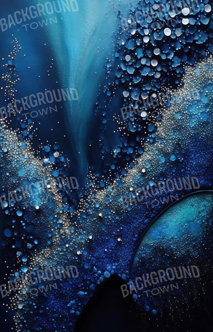 Deep Sparkle Abstract In Blue 8X12 Ultracloth ( 96 X 144 Inch ) Backdrop