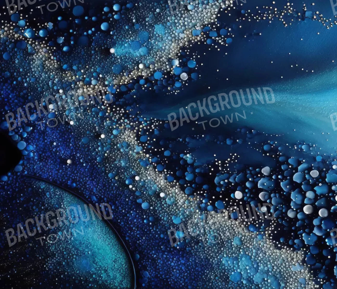 Deep Sparkle Abstract In Blue H 12X10 Ultracloth ( 144 X 120 Inch ) Backdrop