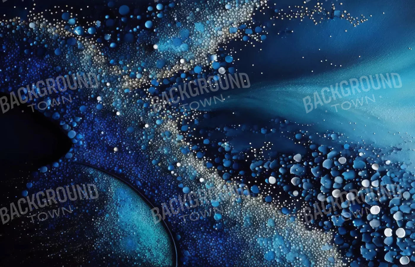 Deep Sparkle Abstract In Blue H 12X8 Ultracloth ( 144 X 96 Inch ) Backdrop