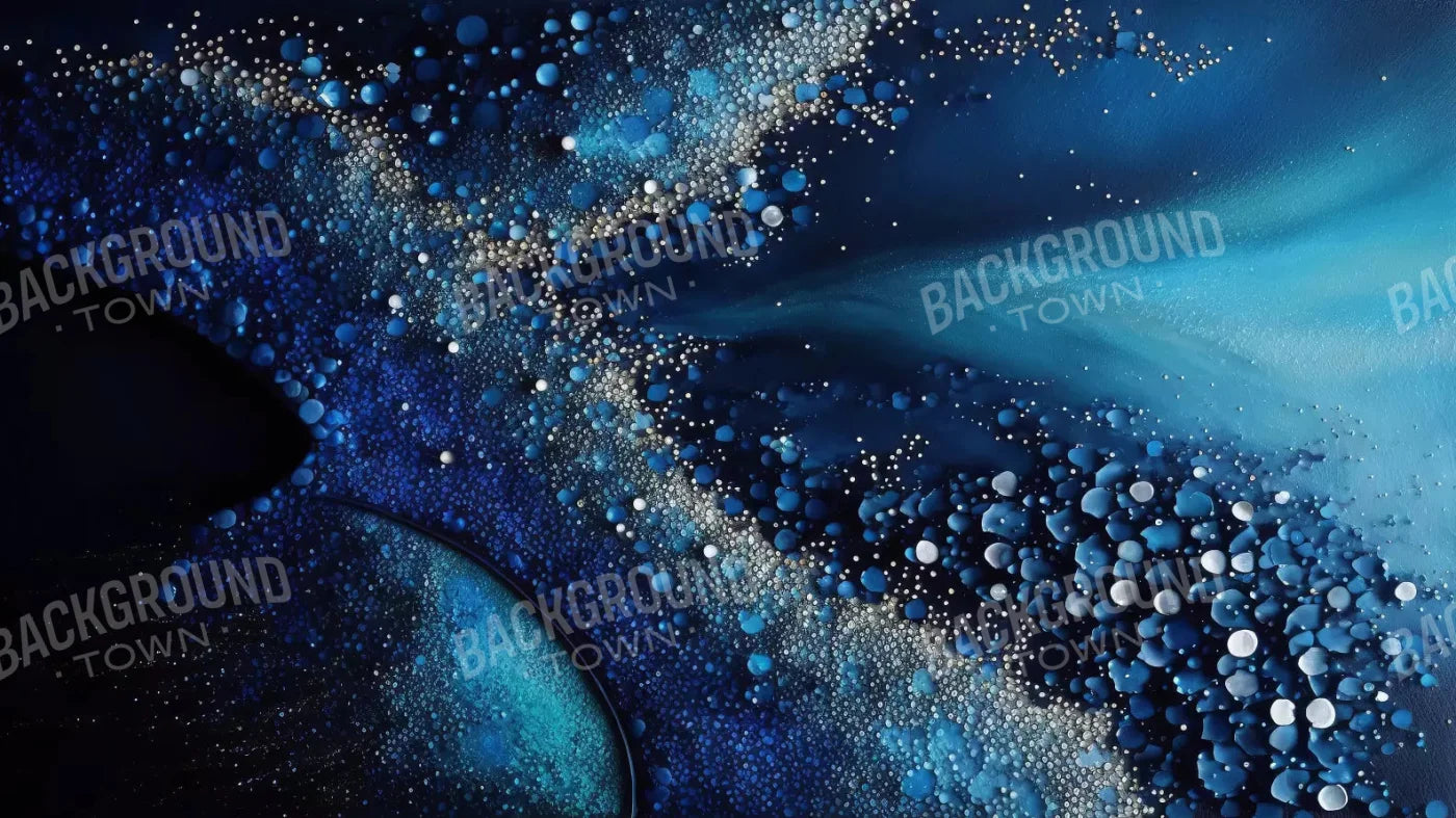 Deep Sparkle Abstract In Blue H 14X8 Ultracloth ( 168 X 96 Inch ) Backdrop