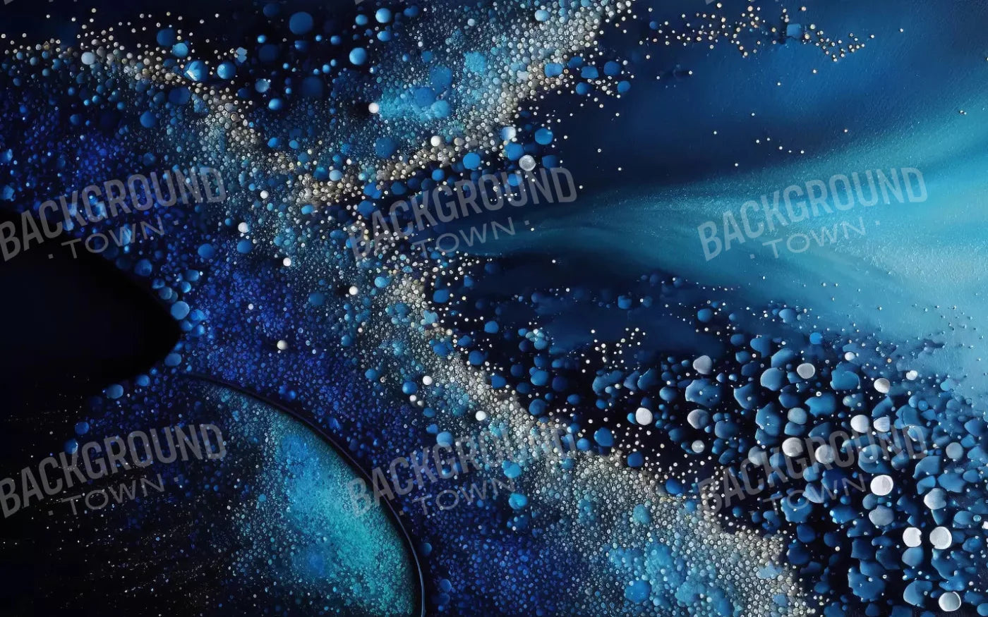 Deep Sparkle Abstract In Blue H 14X9 Ultracloth ( 168 X 108 Inch ) Backdrop
