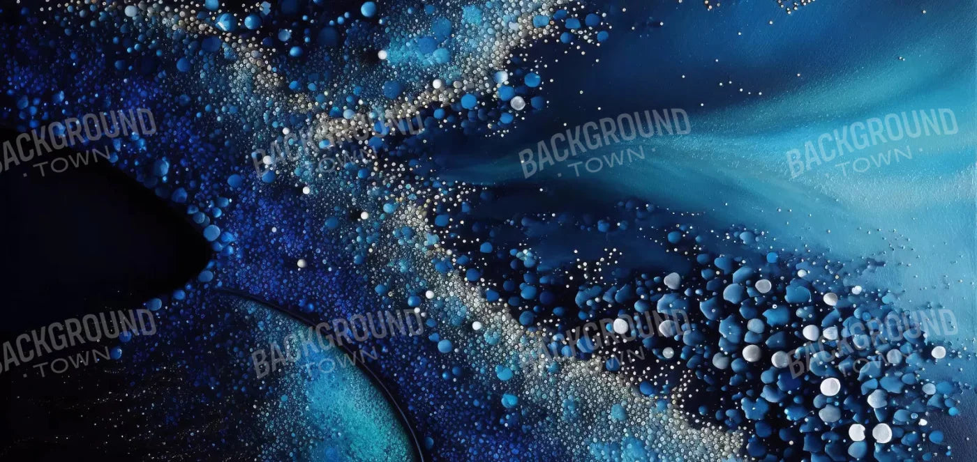Deep Sparkle Abstract In Blue H 16X8 Ultracloth ( 192 X 96 Inch ) Backdrop