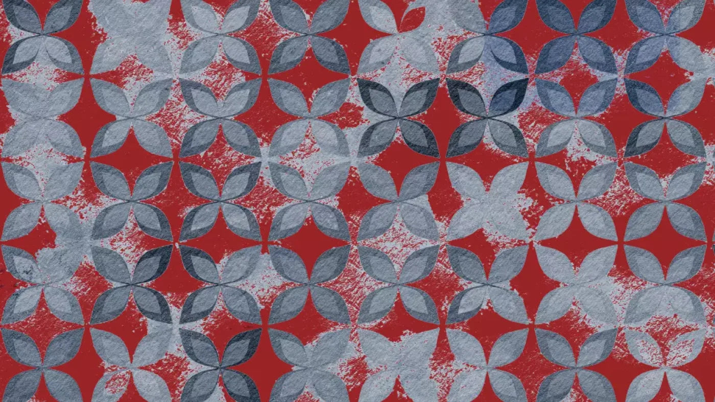 Denim Floral 14X8 Ultracloth ( 168 X 96 Inch ) Backdrop