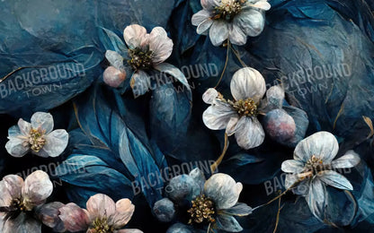 Denim Floral 14X9 Ultracloth ( 168 X 108 Inch ) Backdrop