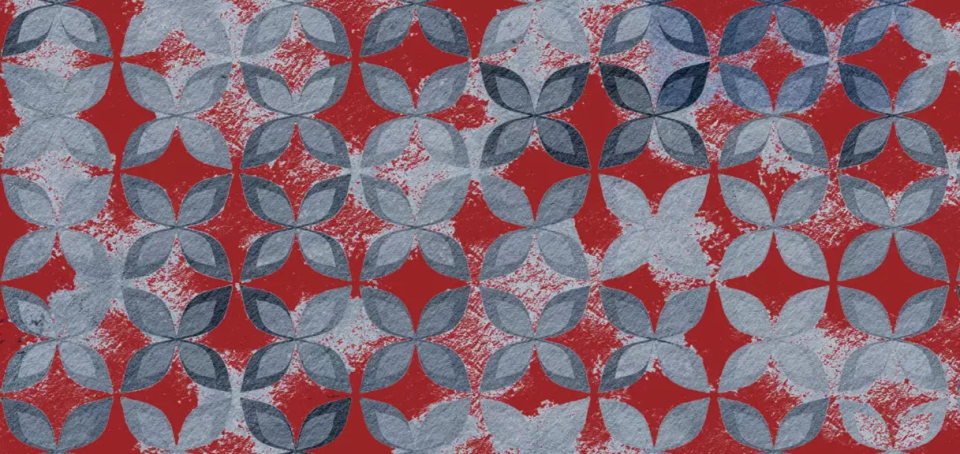 Denim Floral 16X8 Ultracloth ( 192 X 96 Inch ) Backdrop