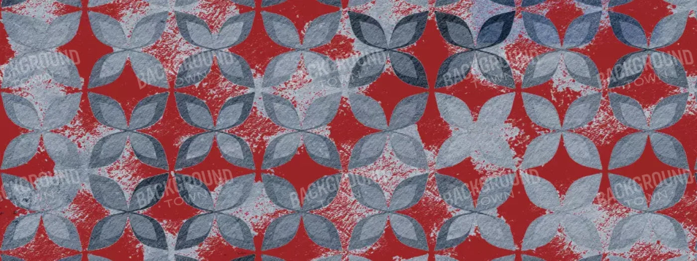 Denim Floral 20X8 Ultracloth ( 240 X 96 Inch ) Backdrop