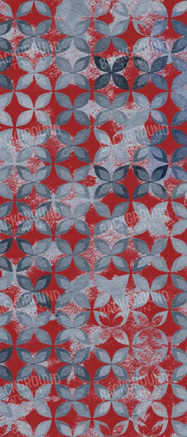 Denim Floral 5X12 Ultracloth For Westcott X-Drop ( 60 X 144 Inch ) Backdrop