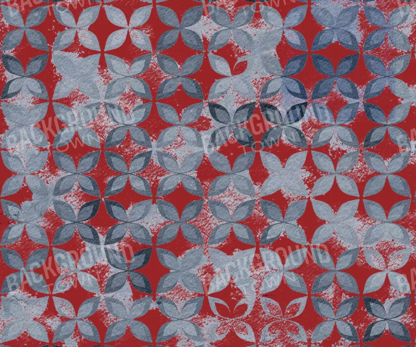 Denim Floral 5X42 Fleece ( 60 X 50 Inch ) Backdrop