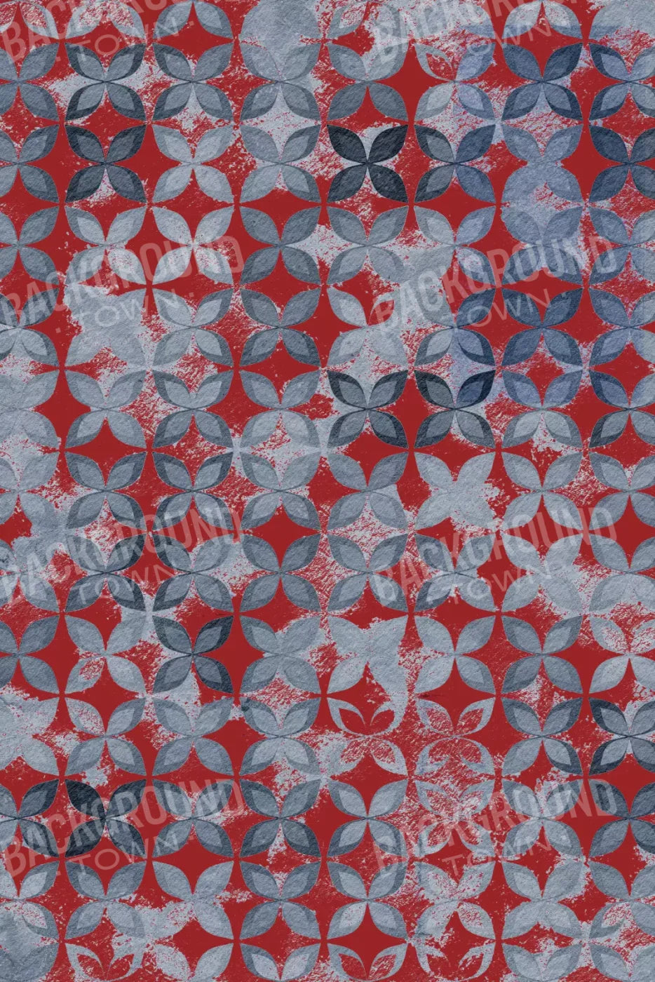 Denim Floral 5X8 Ultracloth ( 60 X 96 Inch ) Backdrop