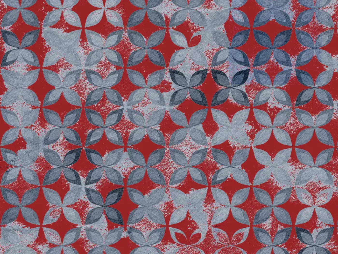 Denim Floral 7X5 Ultracloth ( 84 X 60 Inch ) Backdrop