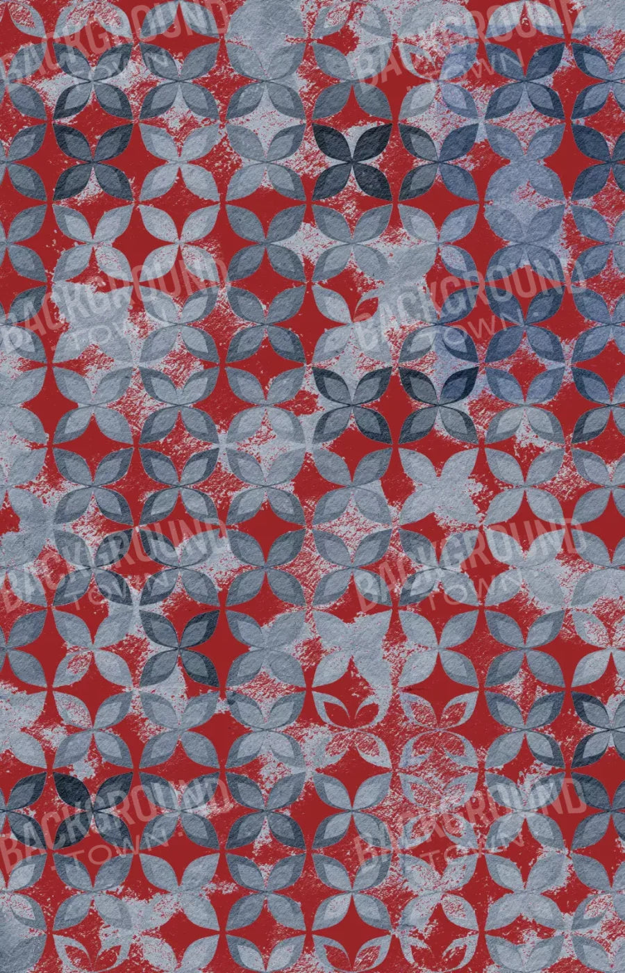 Denim Floral 8X12 Ultracloth ( 96 X 144 Inch ) Backdrop