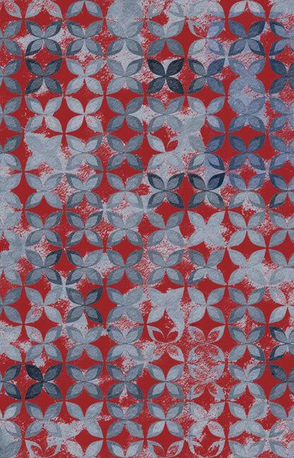 Denim Floral 8X12 Ultracloth ( 96 X 144 Inch ) Backdrop