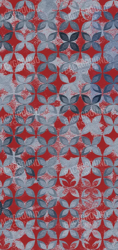 Denim Floral 8X16 Ultracloth ( 96 X 192 Inch ) Backdrop