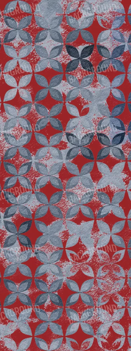 Denim Floral 8X20 Ultracloth ( 96 X 240 Inch ) Backdrop